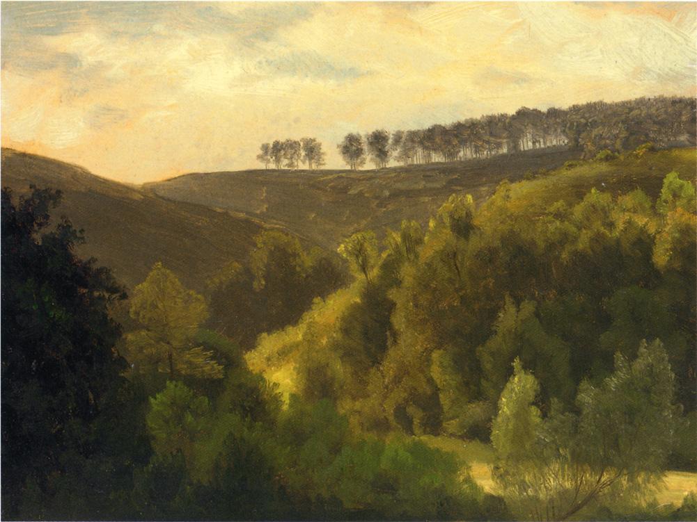 Sunrise Over Forest And Grove, Albert Bierstadt