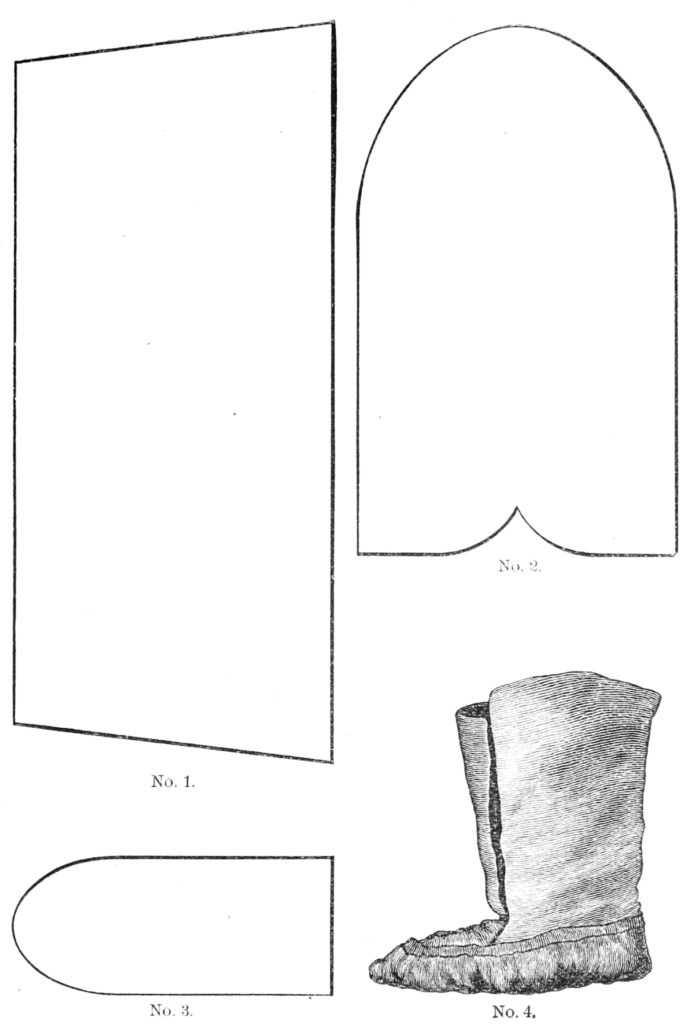 Diagram of moccasin pattern