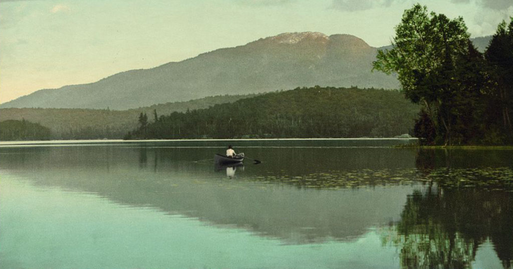 Mt. Ampersand from Round Lake, Adirondack Mountains, 1902.