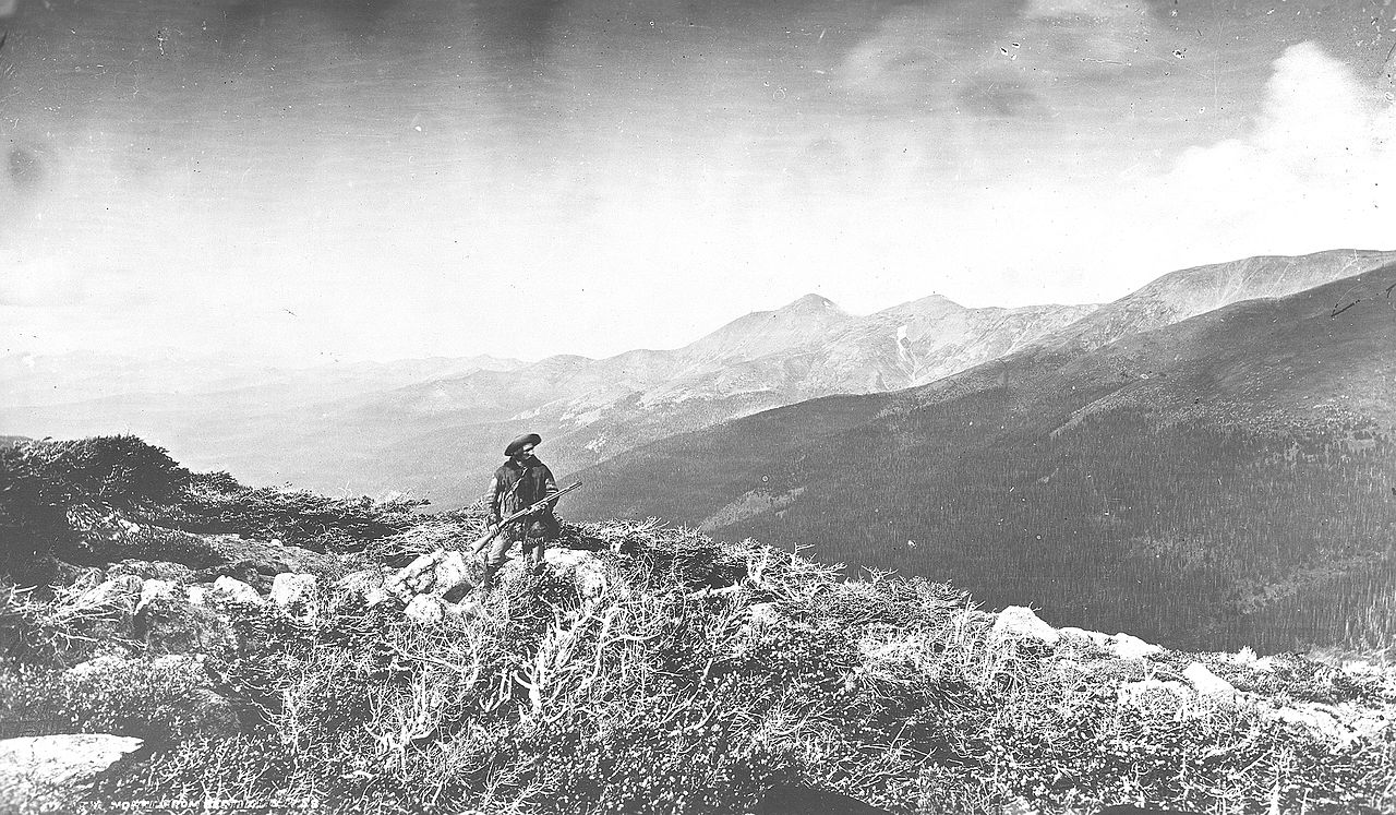 Harry Yount at Berthoud Pass in Colorado. 1874. See notation at end of story for more information about this mountain man.